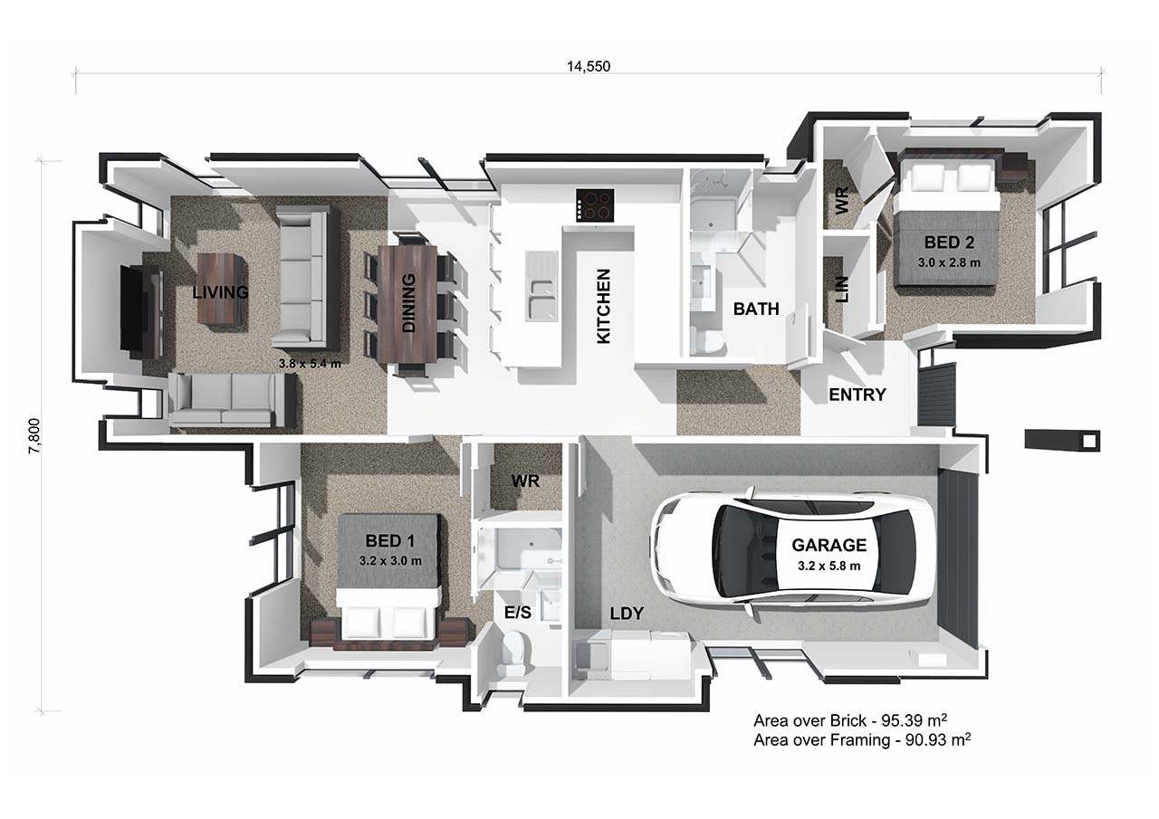  Generation Homes Fixed Price New Build – Move In 31 July 2026 Whai Lot 219 3 D Floor Plan web 
