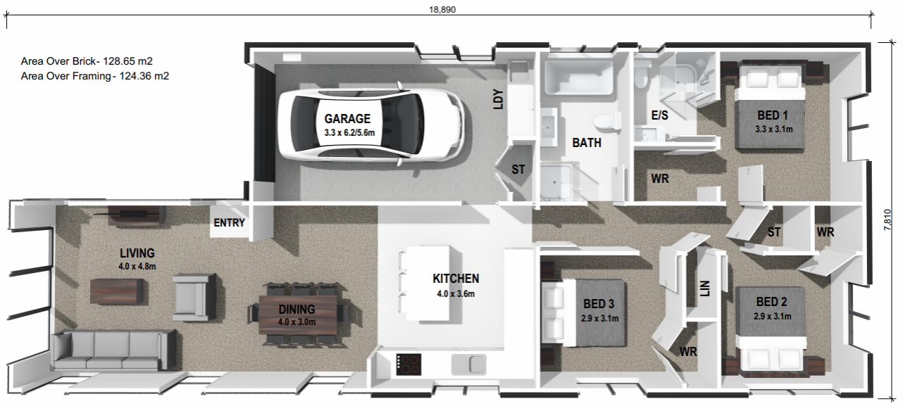  Generation Homes Stylish New Build in Golden Sands - 14 Times Avenue 356 Opt 1 3d Floorplan 