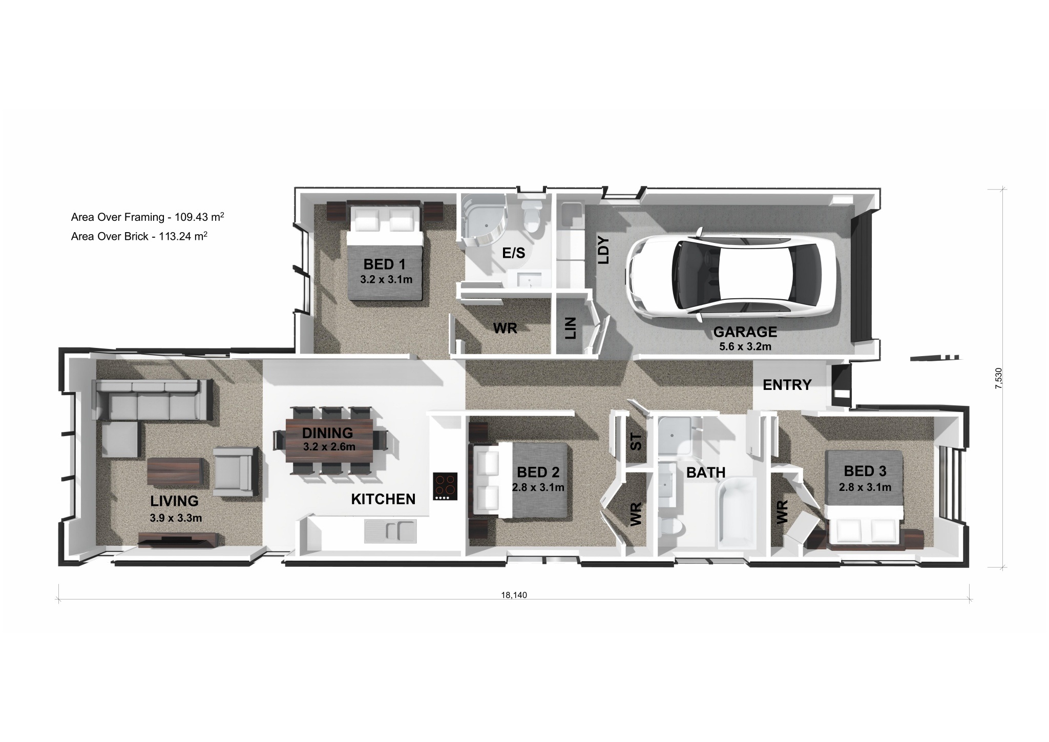  Generation Homes TURN-KEY PACKAGE | Make it yours before it's gone! LOT 7 3 D FLOOR PLAN 