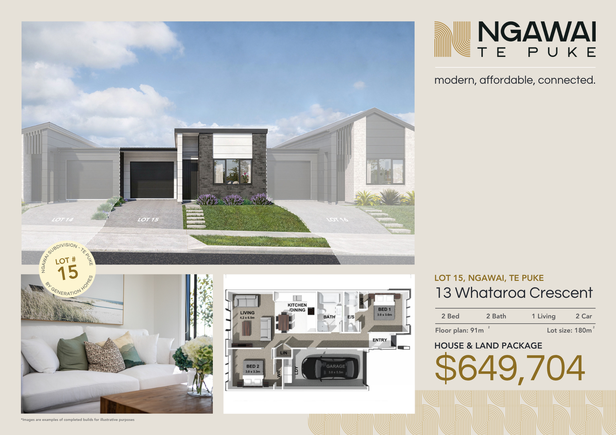  Generation Homes Fixed Price First Home or Investment Opportunity Lot 15 A4 HL Ngawai Subdivision Oct 25 