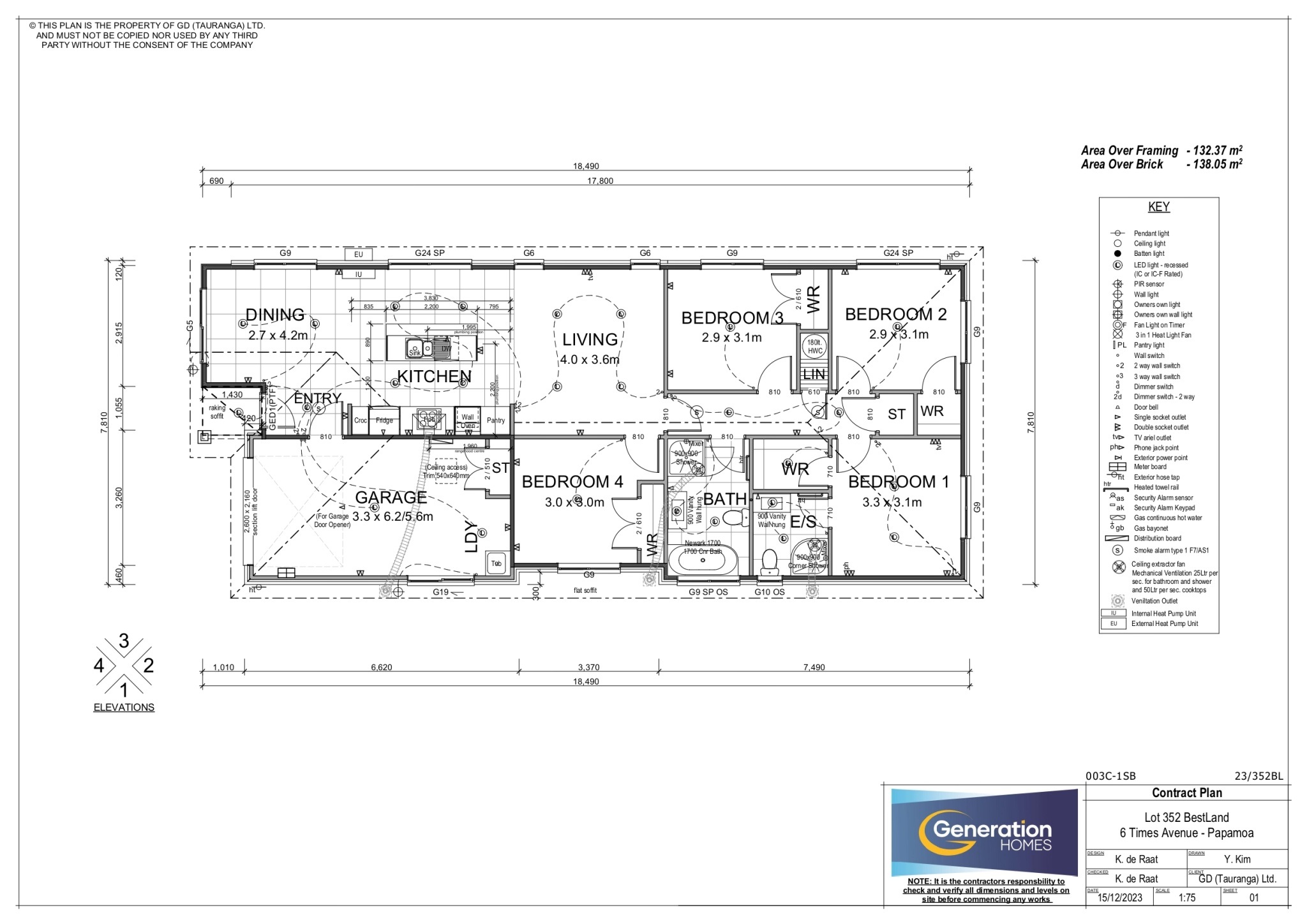  Generation Homes AWESOME LOCATION Lot 352 floor plan Std view 
