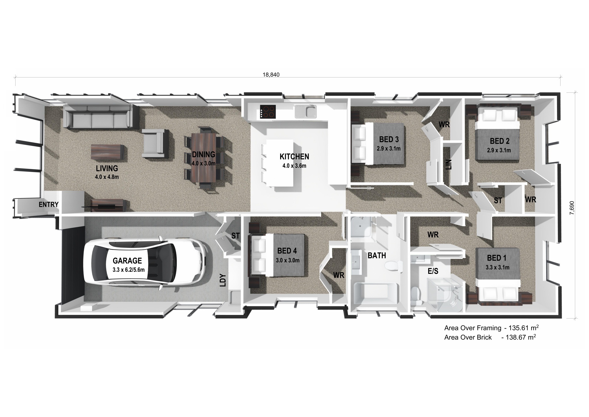  Generation Homes LOVE WHERE YOU LIVE Lot 354 3 D Floor Plan 