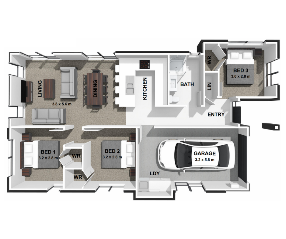  Generation Homes Chic and Compact: Modern Living at its Best with only a 10% Deposit Required Il 20325 Lot 203 102 FP 