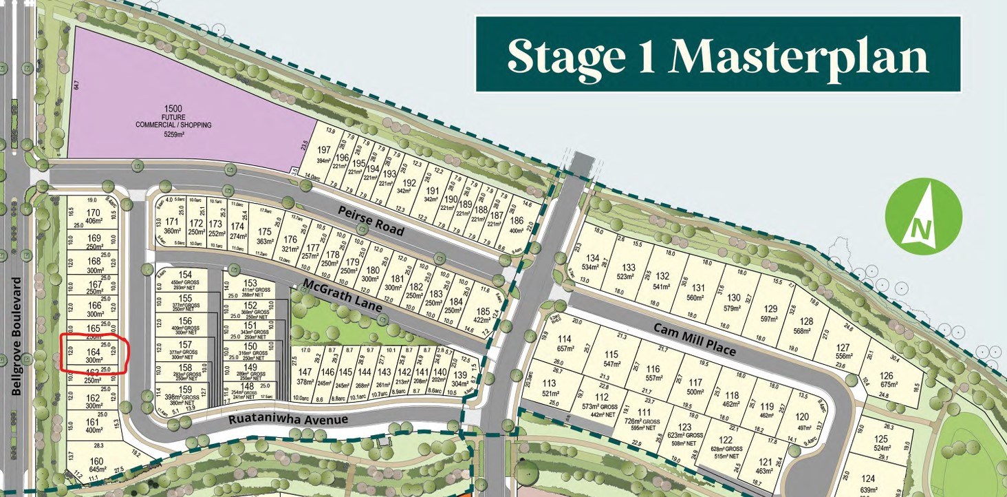  Generation Homes Investor ready duplex & TURNKEY with completion May 2025 - curtains & landscaping + fully FIXED PRICE Bellgrove map 164 highlighted 