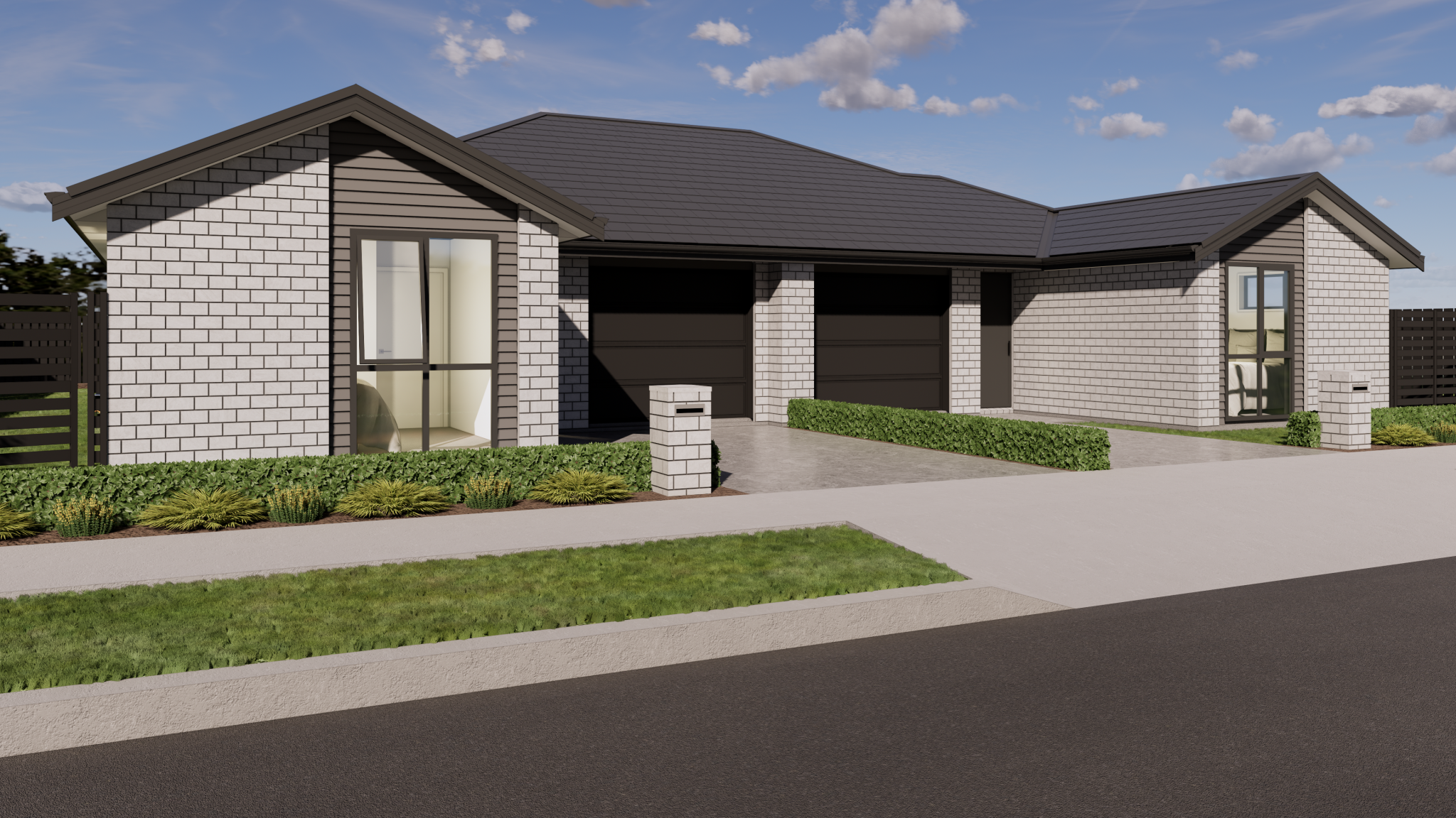  Generation Homes Sought after & affordable Rangiora duplex build completion early August 2025 + fully FIXED PRICE Lot 181 Bellgrove Front 