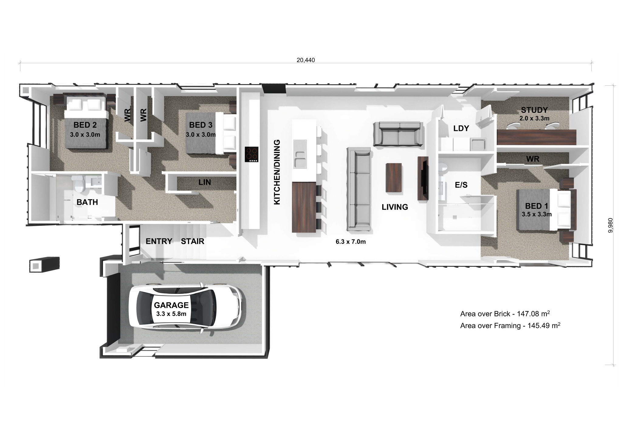  Generation Homes Split-Level Design Meets Elevated Finish Lot 135 Brymer Heights 3 D Floor Plan 