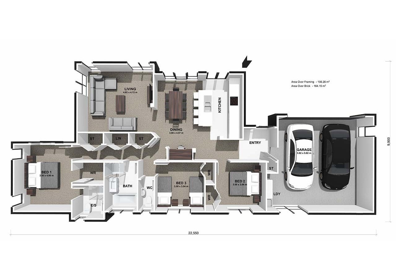  Generation Homes Lavender – Your Peaceful Retreat in Parklands Estate Lavender 3 D Floor Plan web 1 