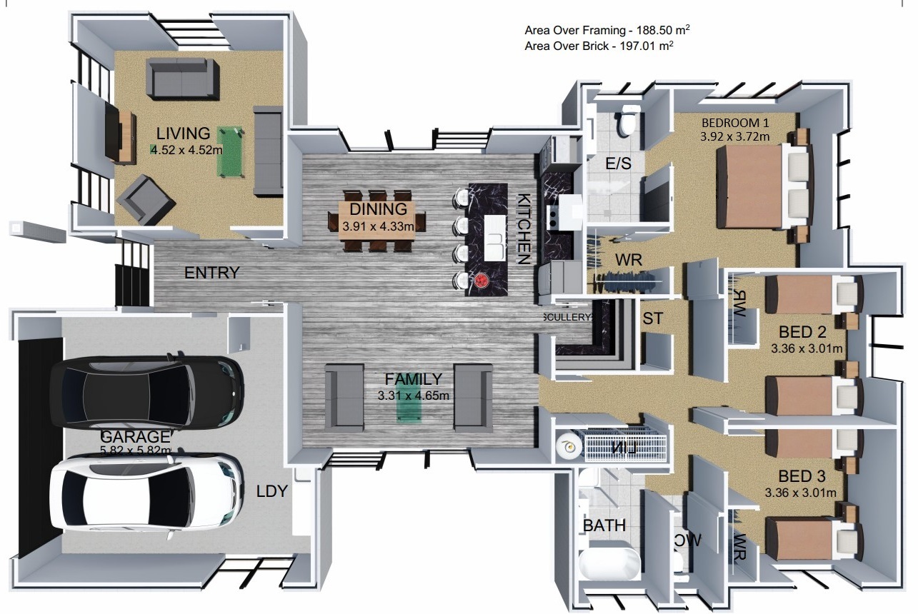  Generation Homes Downsizing or family home-Rimu on Lot 441 Rimu 3 D Floor Plan web 2 