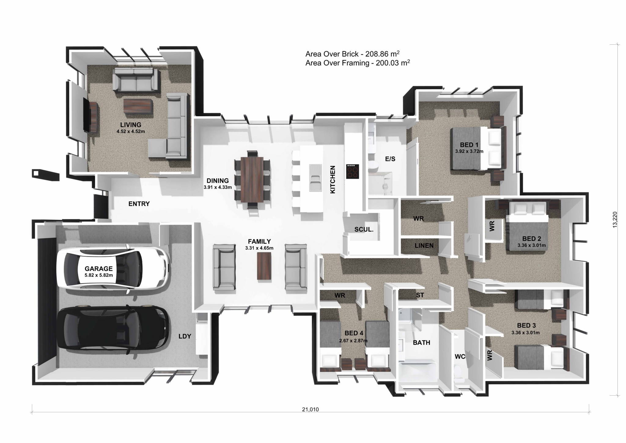  Generation Homes Soak up the sun - Lot 212 Il 20112 Totara 3 D Floor Plan 