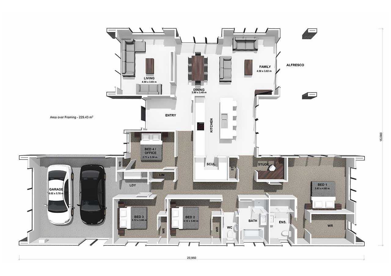  Generation Homes Mt Pirongia Panorama- Alexandra Estate Coatesville 3 D Floor Plan web 