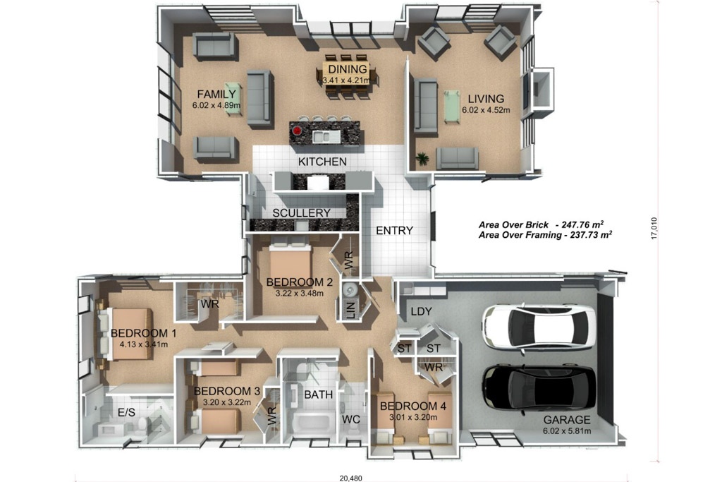 Generation Homes Cambridge Lifestyle Luxury Hayes 3 D floor plan web 