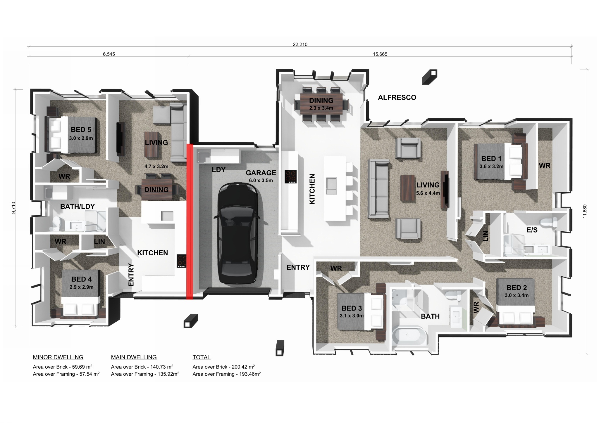 Generation Homes Two Homes, One Smart Investment | Te Awa Rise, Lot 44 Te Awa Rise 3 D Floor Plan 