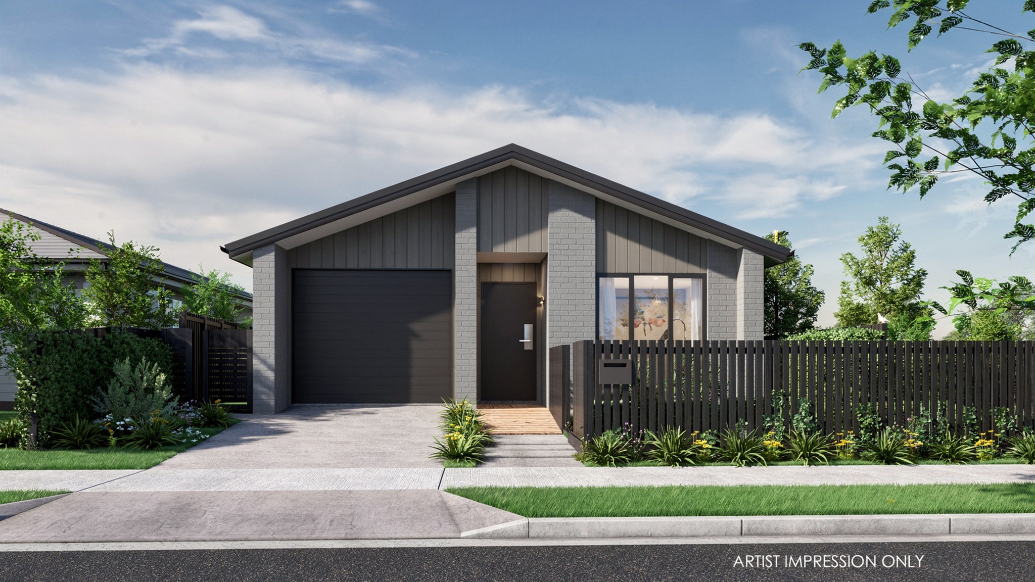  Generation Homes Downsize in Style Wateā Hunua Views 3 D View front Edit 