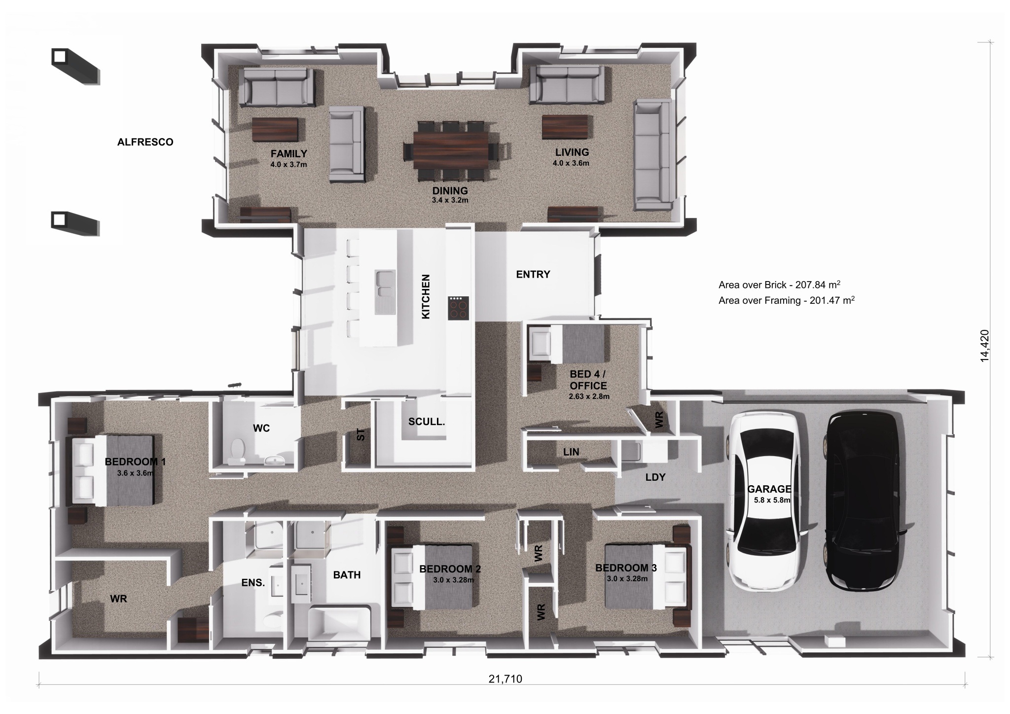  Generation Homes Comfort and Style- Grace Park Weka 3 D Floor Plan Alfresco 