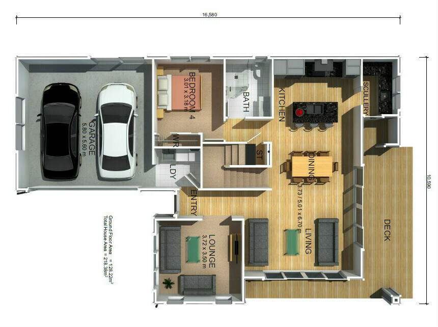  Generation Homes Beach Vibes, Family Life - From Il 10797 3 D Endeavour Ground Floor Plan web 