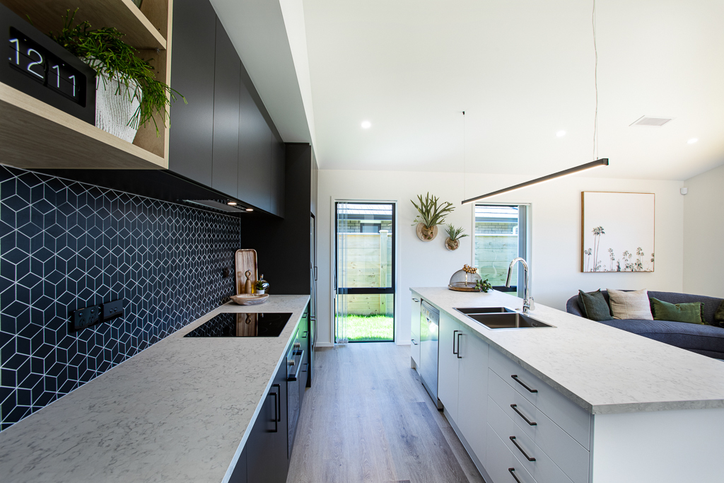  Generation Homes Cosgrove - two car garage. From Il 12805 Kainui Swayne Park Cambridge kitchen 12 