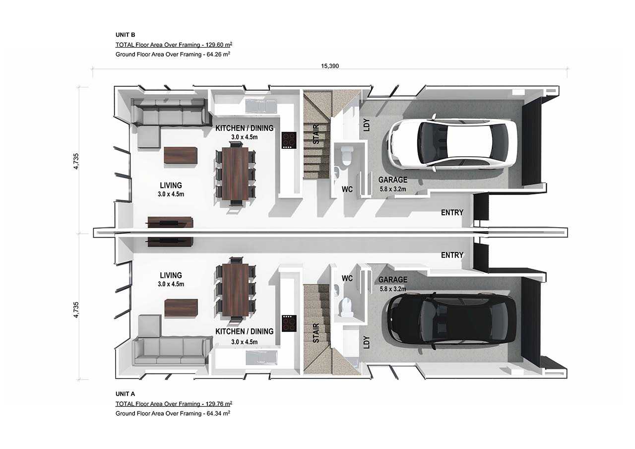  Generation Homes Puka Puka Lot 194 3 D Floor Plan Ground Floor web 