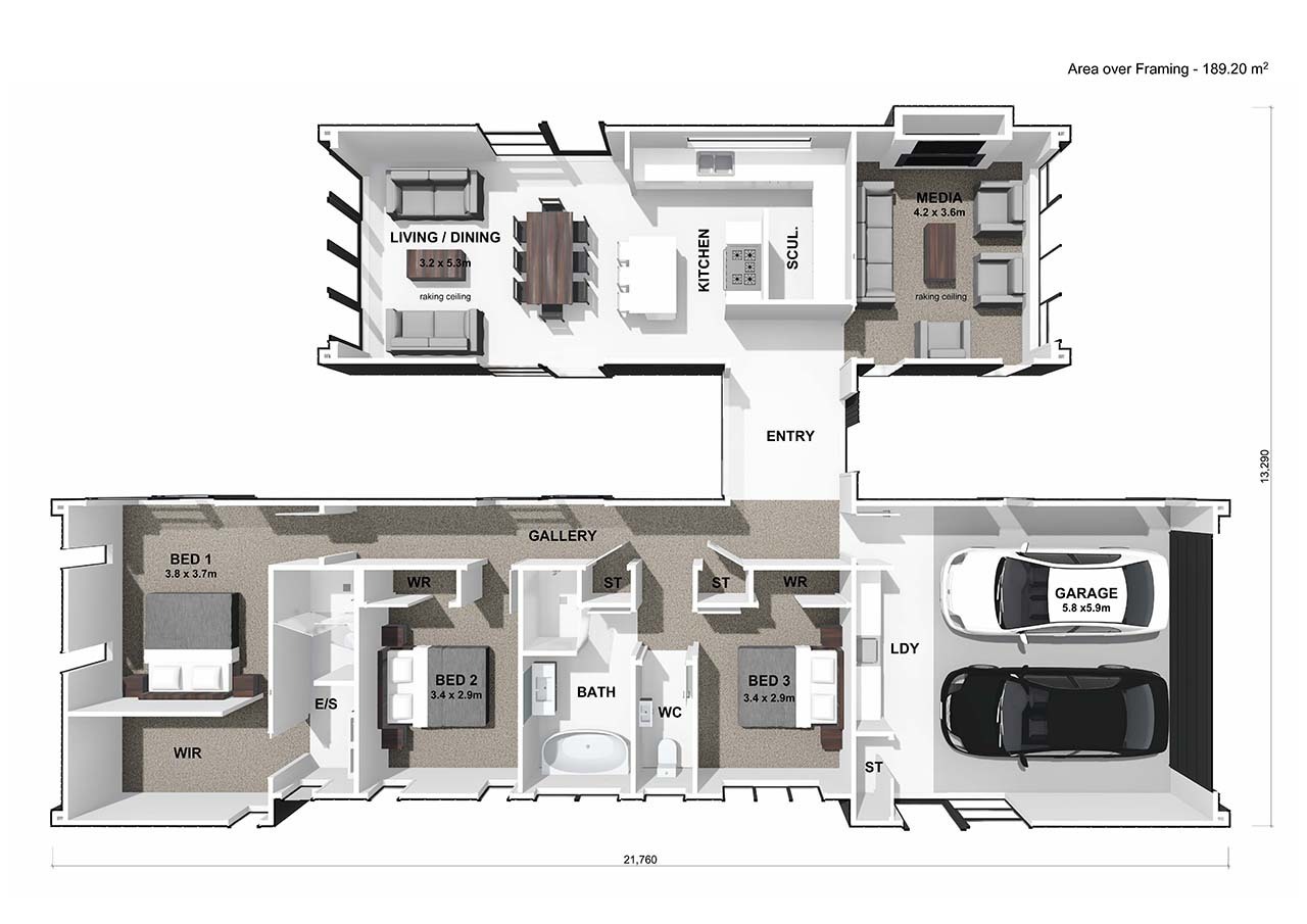  Generation Homes Ruapehu Ruapehu 3 D Floor plan web 